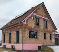 Neubau Eines Einfamilienhauses In Gebelkofen, Landkreis Regensburg, Bauphase, Ansicht Nordwest