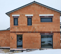 Einfamilienhaus Mit Doppelgarage In Köfering, Landkreis Regensburg, Bauphase Seitenansicht
