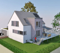 Neubau Einfamilienhaus In Büchelkühn, Landkreis Schwandorf, Planungsansicht 3D