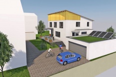 Neubau EFH in Obertraubling, Landkreis Regensburg, Planungsansicht 3D
