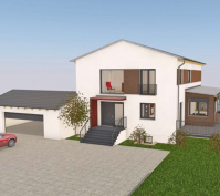 Neubau Einfamilienhaus In Mintraching, Landkreis Regensburg, Planung Aussenansicht