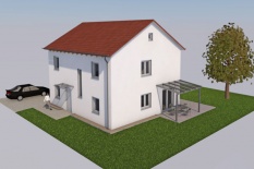 Einfamilienhaus in Barbing, Lkr. Regensburg, Planung Außenansicht