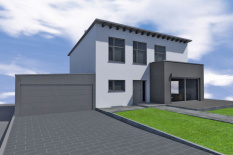Neubau Einfamilienhaus in Barbing, Lkr. Regensburg, Planung Aussenansicht