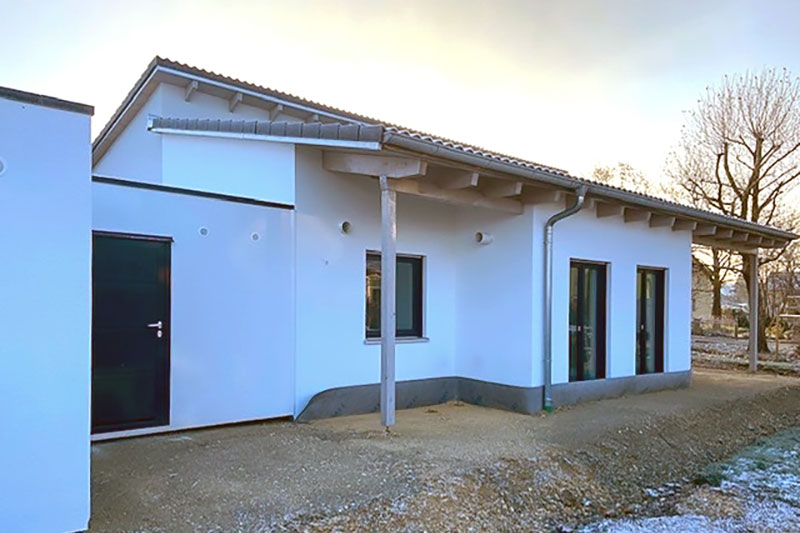 Neubau eines Einfamilienhauses in Mötzing-Dengling, Landkreis Regensburg, Aussenansicht