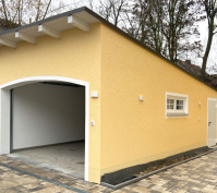 Sanierung Einfamilienhaus In Obertraubling, Landkreis Regensburg, Garagenbau Aussenansicht Neu