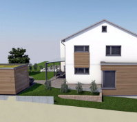 Neubau Eines Einfamilienhauses In Pentling, Landkreis Regensburg, Entwurf Außenansicht