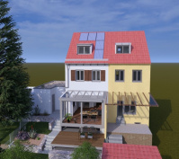 Sanierung Eines Reihenendhauses Baujahr 1965 In Regensburg Stadtteil Kumpfmühl-Ziegetsdorf-Neuprüll, Ausstattung: Pv-Anlage