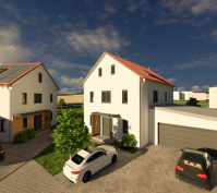 Neubau Eines Individuellen Einfamilienhauses Ohne Keller Mit Zusätzlich Ausgebautem Dachgeschoss In Regenstauf, Ortsteil Buchenlohe, Landkreis Regensburg Technische Ausstattung: Luft-Wärmepumpe, Zentrale Lüftungsanlage, Photovoltaik-Anlage Mit Batteriespeicher