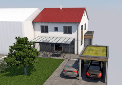 Neubau eines Einfamilienhaus als Anbau in Pentling, Landkreis Regensburg