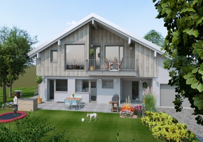 Dachgeschossausbau eines Einfamilienhauses in Thalmassing, Landkreis Regensburg Technische Ausstattung: Luft-Wärmepumpe, zentrale Lüftungsanlage, Photovoltaik-Anlage mit Batteriespeicher, Klimaanlage