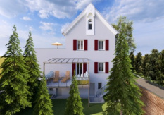 Sanierung eines Einfamilienhauses in der Innenstadt von Regensburg, Baujahr 1899 Technische Ausstattung: Luft-Wärmepumpe, Fassadensanierung mit Sanierputz, Wandsanierung mit Kupferleitungssystem Großeschmidt